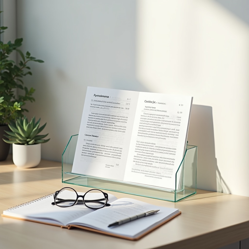 Clear transparent service representation with open documents and straightforward business communication